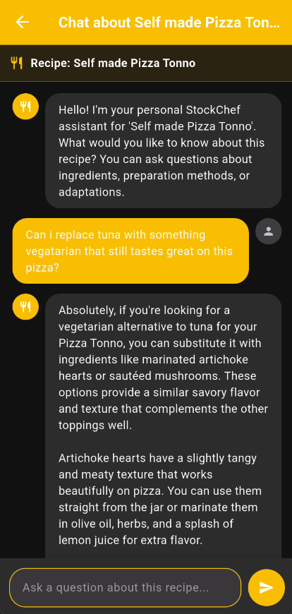StockChef App Features