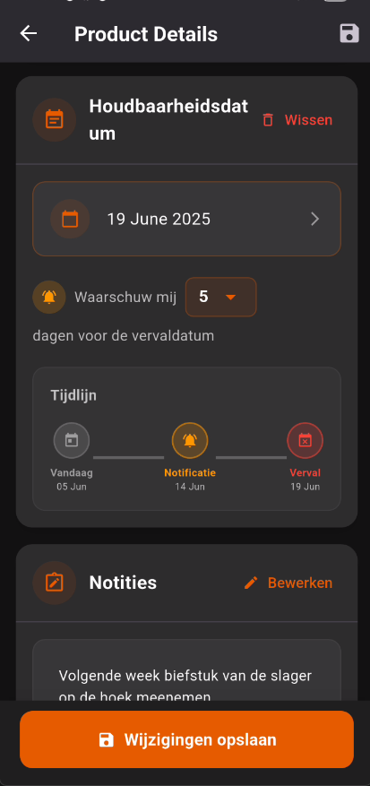 Expiry Tracking Interface