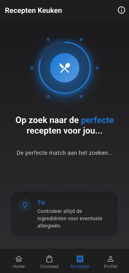 Recipe Generation Loading
