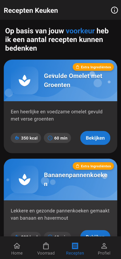 Generated Recipe Results